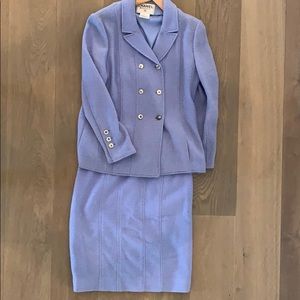 Chanel suit, 93% wool, 7 % Nylon,